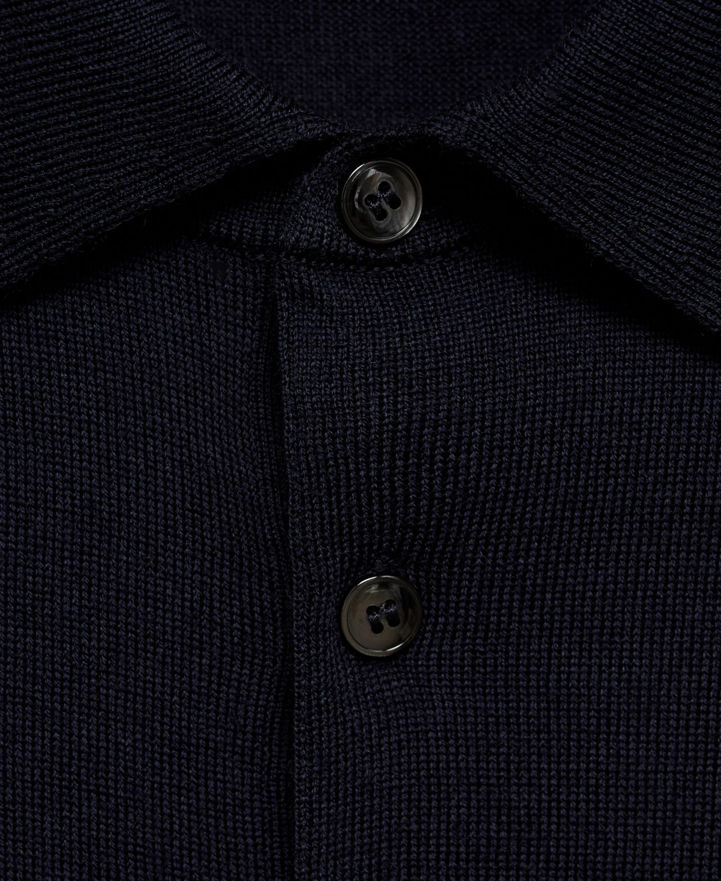Мужской свитер MANGO Wool Knitted Polo Sweater, цвет: Тёмно-синий — фото 6