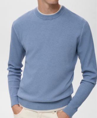 Men's Fine Rib-Knit Cotton Sweater