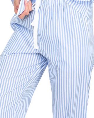 Women's Organic Cotton Poplin Long Pajama Pants