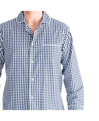 Men's Organic Cotton Poplin Button Down Long Sleeve Pajama Set