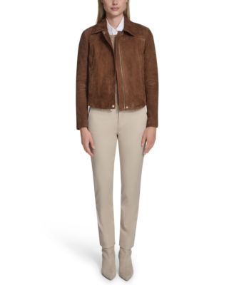 Women's Zip Front Suede Jacket