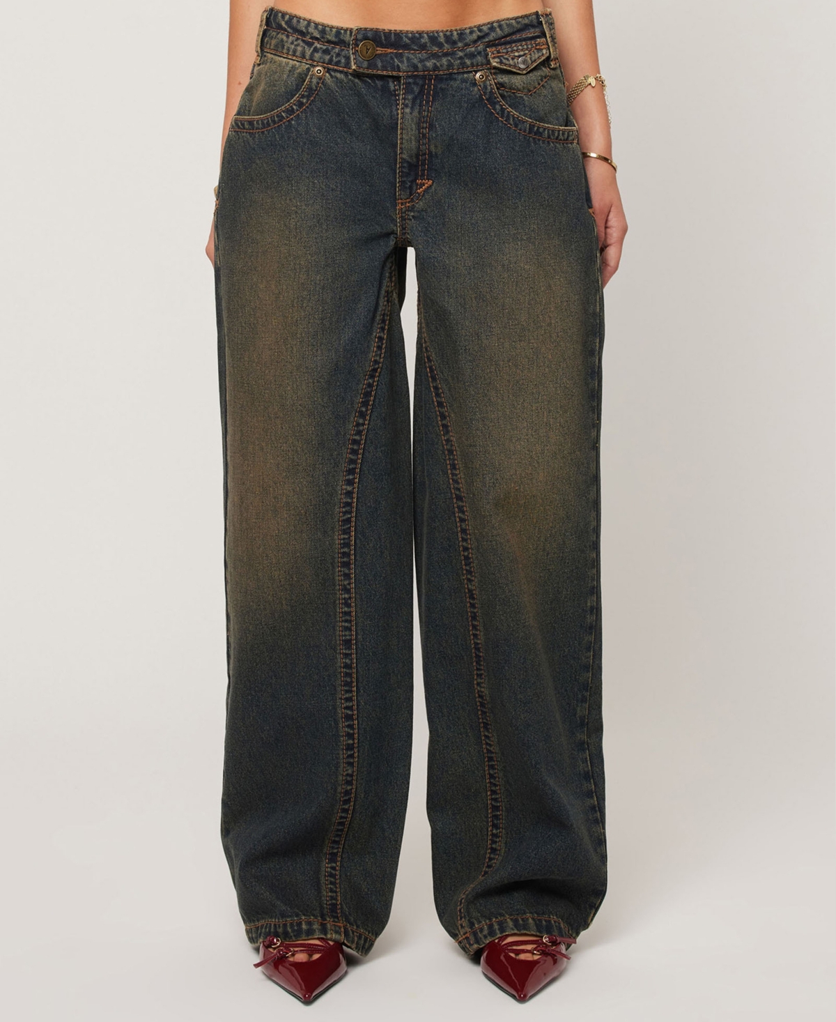 Abrand 99 Low Baggy Utility Hillary In Blue