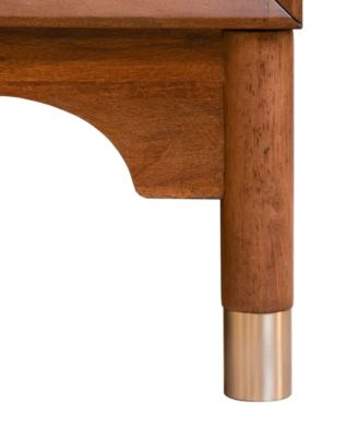 Forma 26" Solid Wood 1-Drawer Nightstand with LED Light and USB Ports