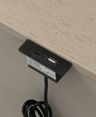 Fable 24" Solid Wood 2-Drawer Nightstand with USB Port