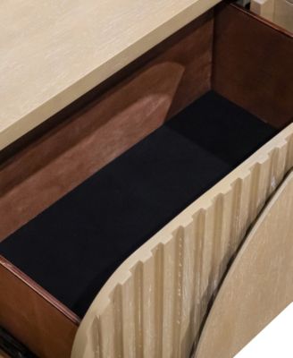 Adrienne 26.5" Solid Wood 2-Drawer Nightstand with USB Ports