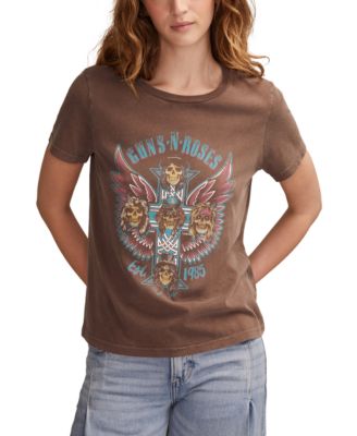 Lucky Brand - Women's Guns N Roses Wings Crewneck T-Shirt