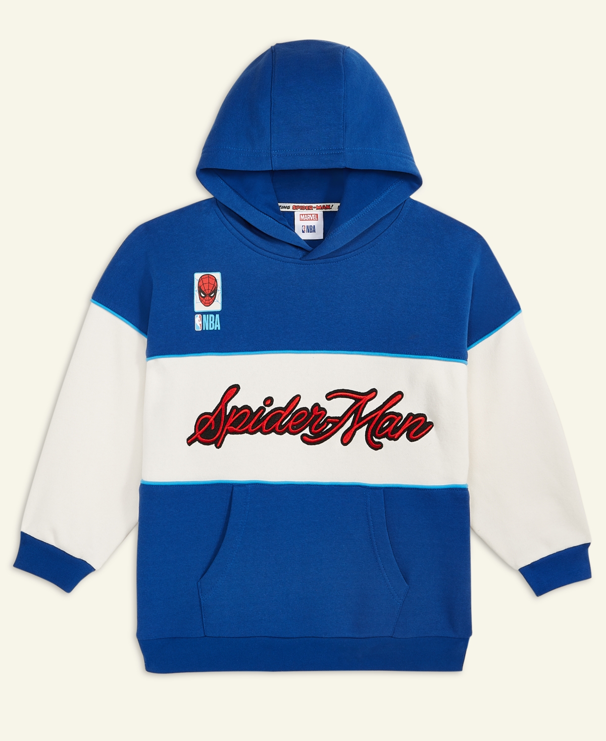 Macy's Marvel X Nba Kids Spider-man Hoodie, Macy's Exclusive In Blue