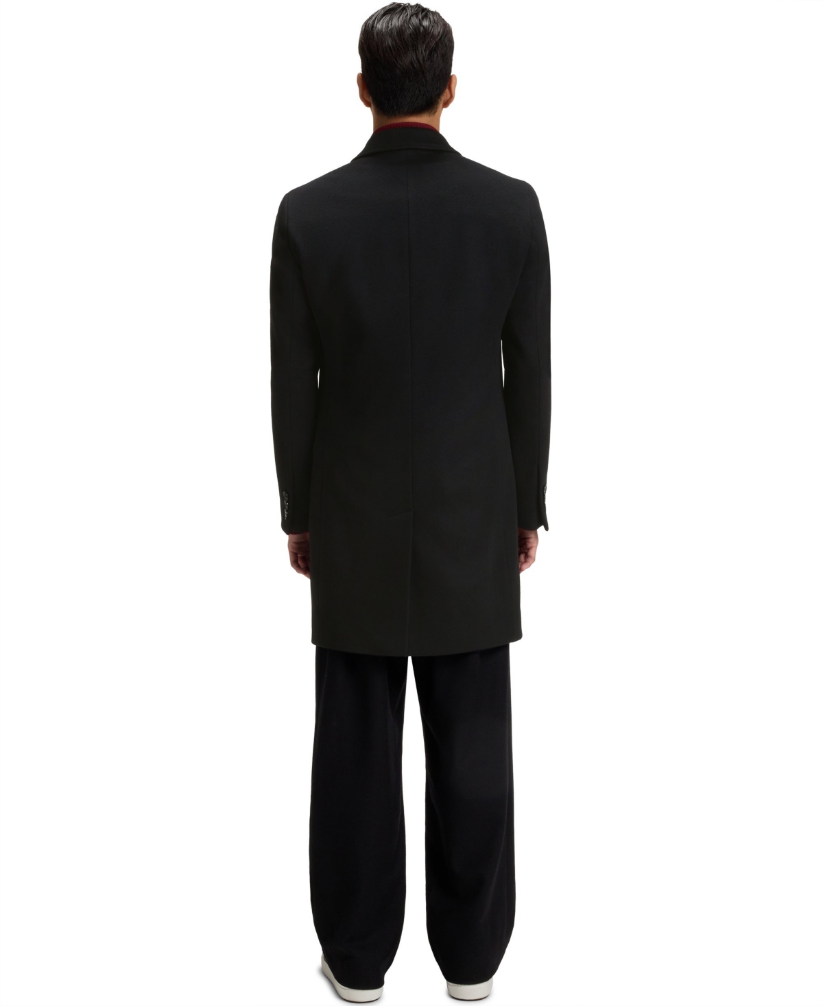 Hugo Boss Boss By  Men's Wool Blend Formal Coat In Black