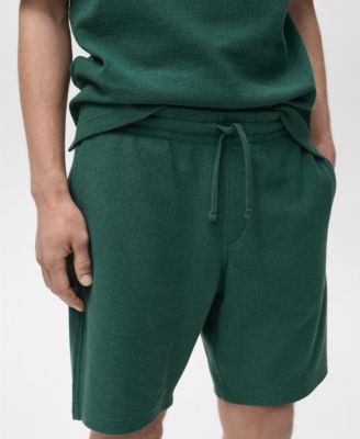 Men's Textured Cotton 7.95" Bermuda Shorts