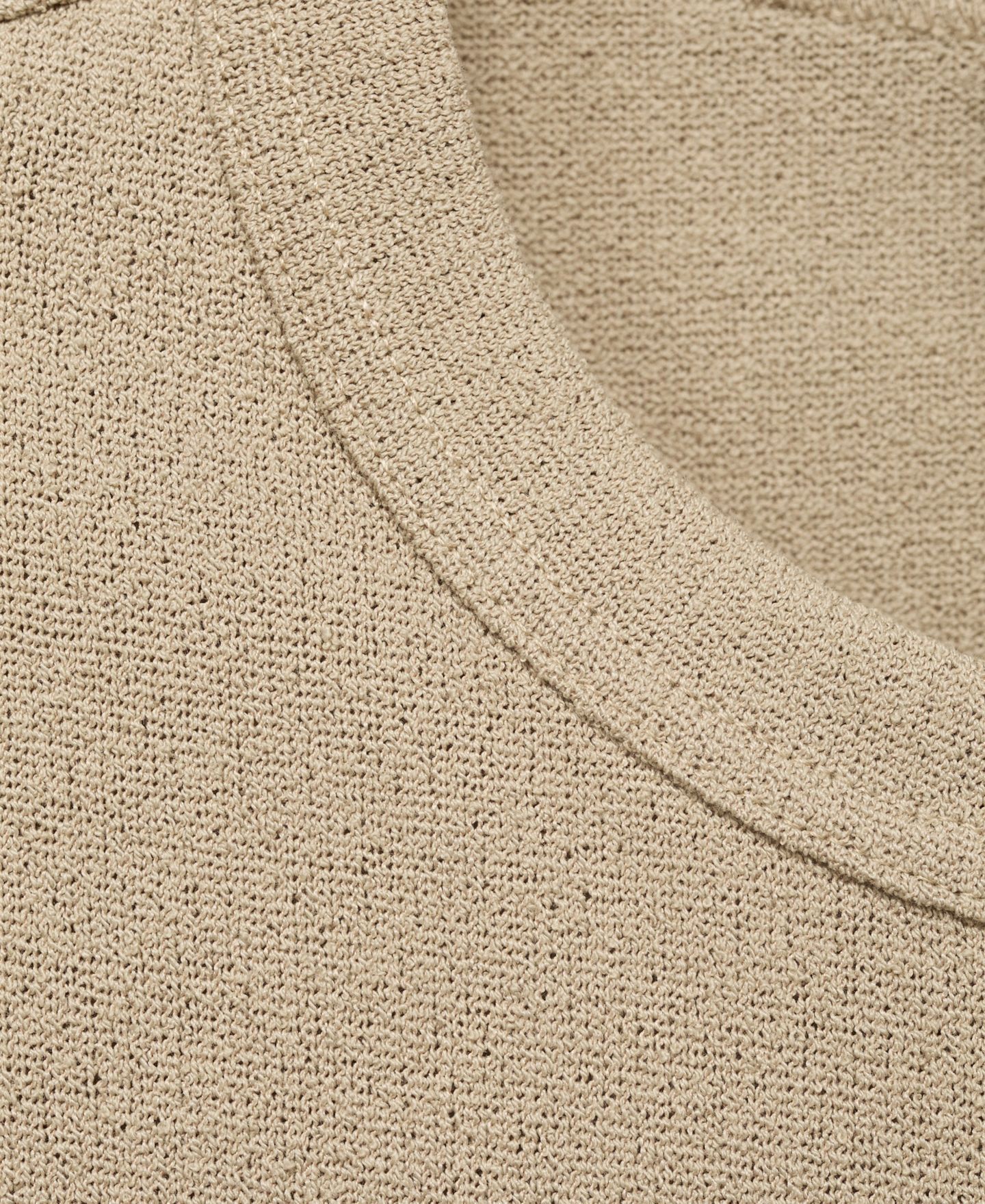 Мужская футболка Mango Fine-Knit, цвет: Бежевый — фото 7