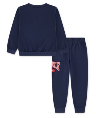 Little Boys' Gameday Essentials Crewneck Sweatshirt and Pants, 2-Piece Set