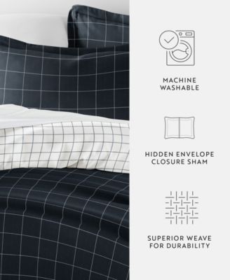 Timeless Pattern Reversible 3-Pc. Duvet Cover Set, Full/Queen