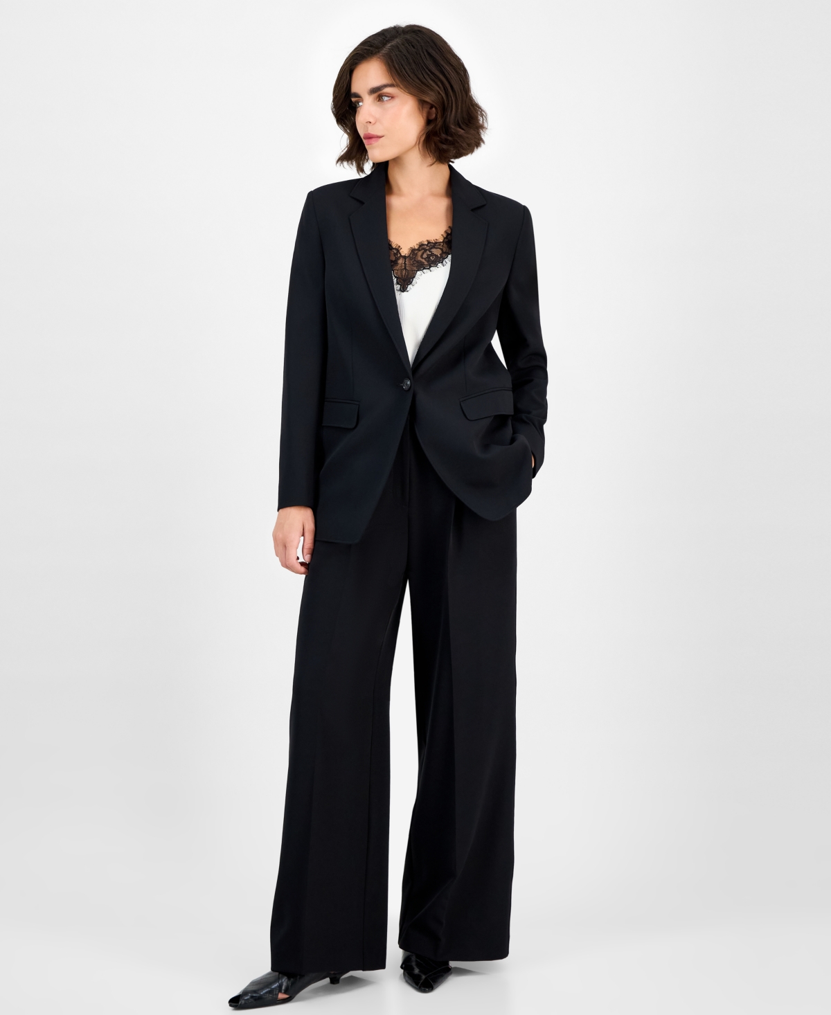 Hugo Boss Women's One-button Blazer In Black