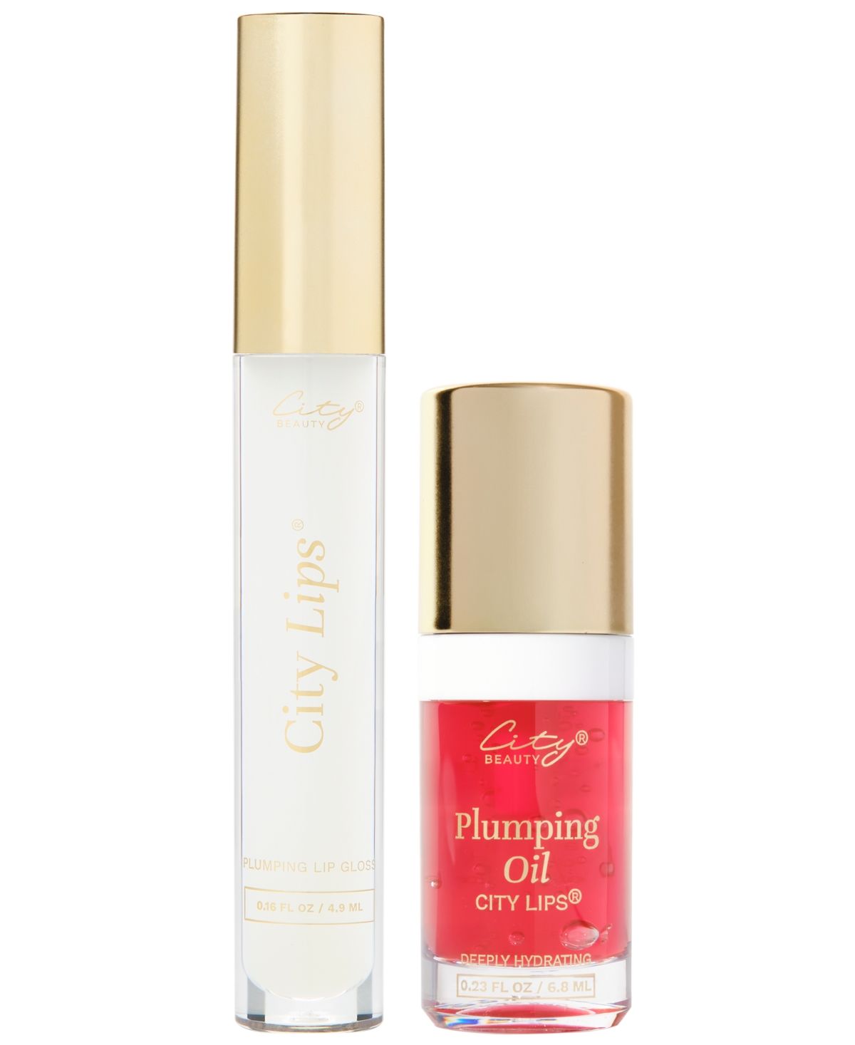 City Beauty City Lips Plumping Lip Gloss And Lip Oil In Transparent