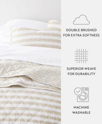 Classic Stripe Reversible 2-Pc. Quilt Set, Twin/Twin XL