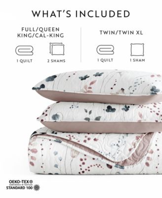 Poppy Bloom Reversible 2-Pc. Quilt Set, Twin/Twin XL