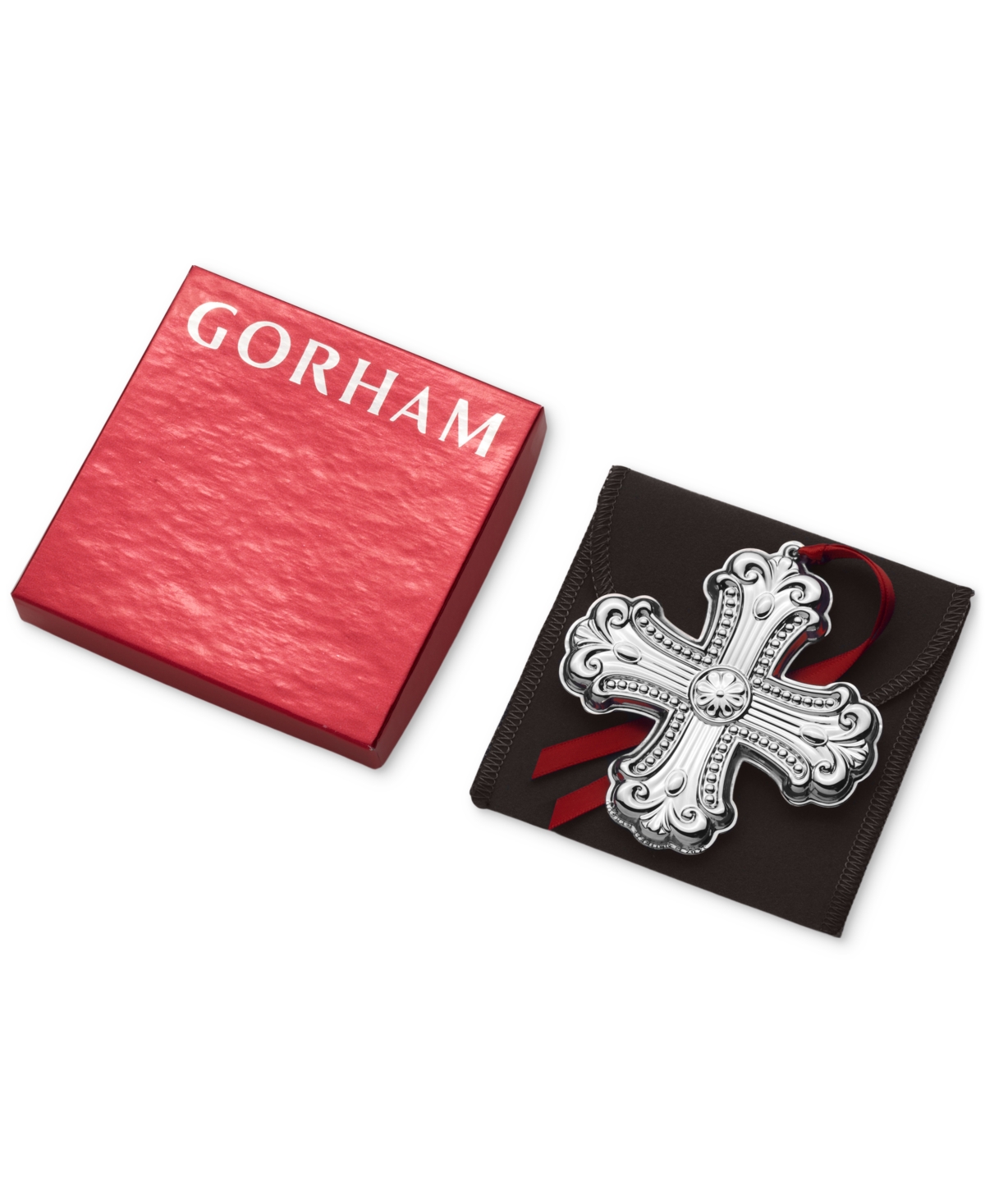 Gorham 2025 Sterling Silver Cross Ornament, 12th Edition In Silver