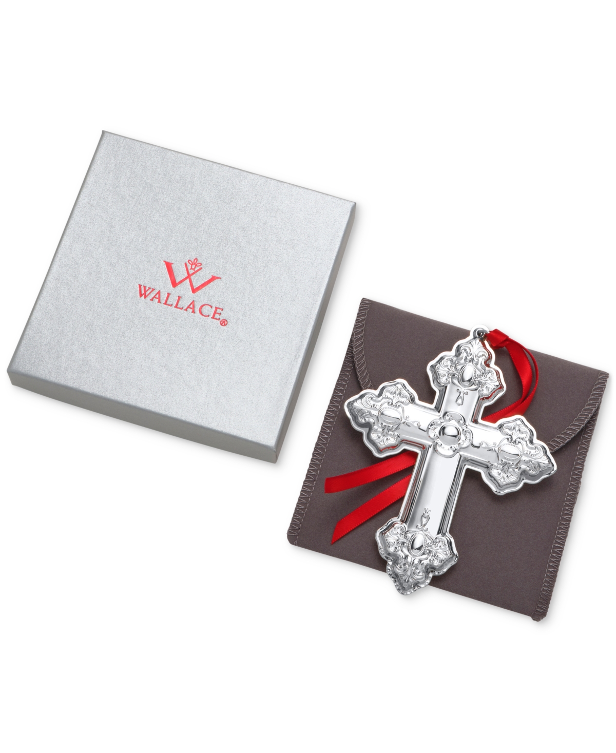 Wallace 2025 Sterling Silver Grande Baroque Cross Ornament, 30th Edition In Silver