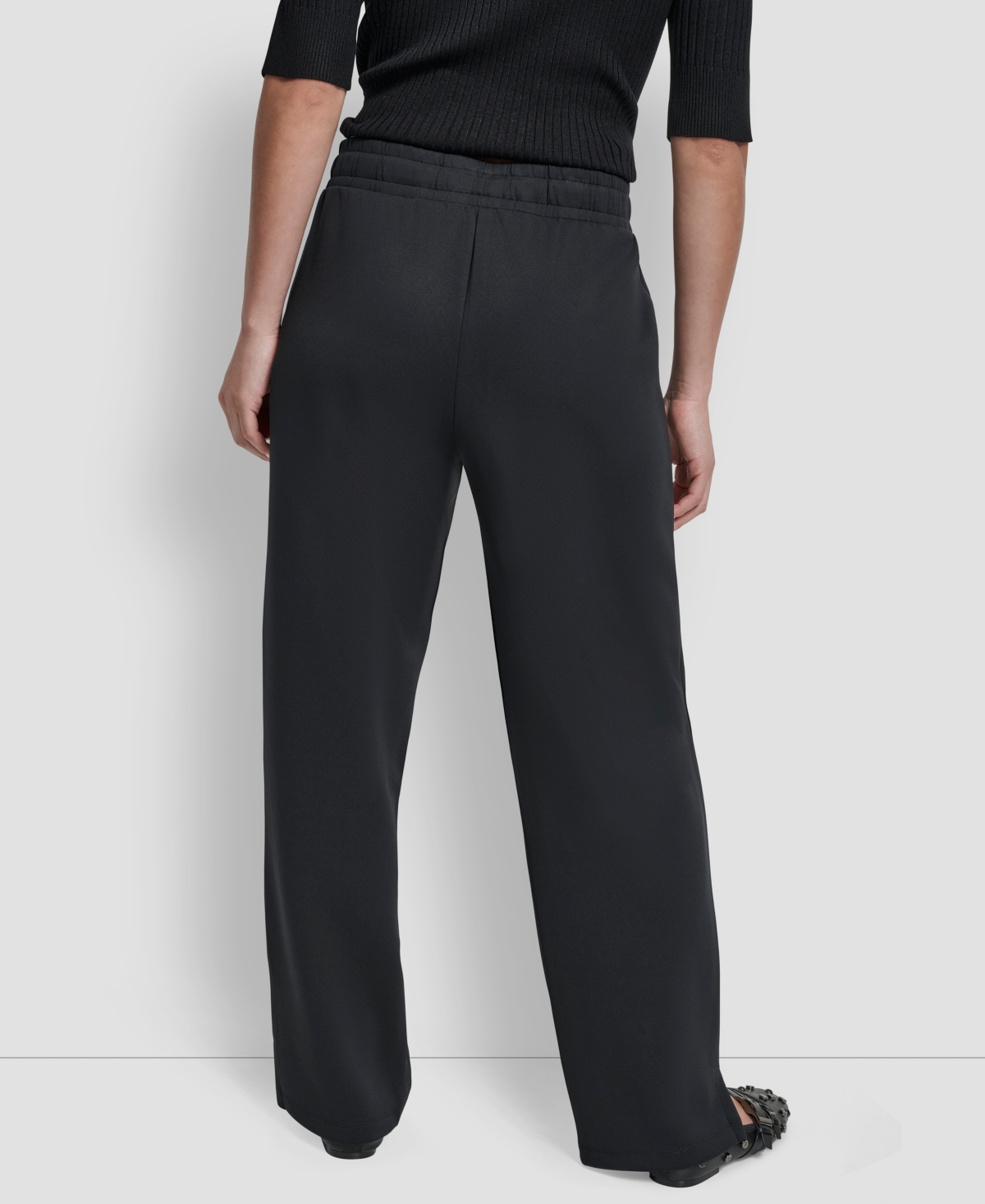 Dkny Women's Pins & Patches Scuba Jogger Pants In Black