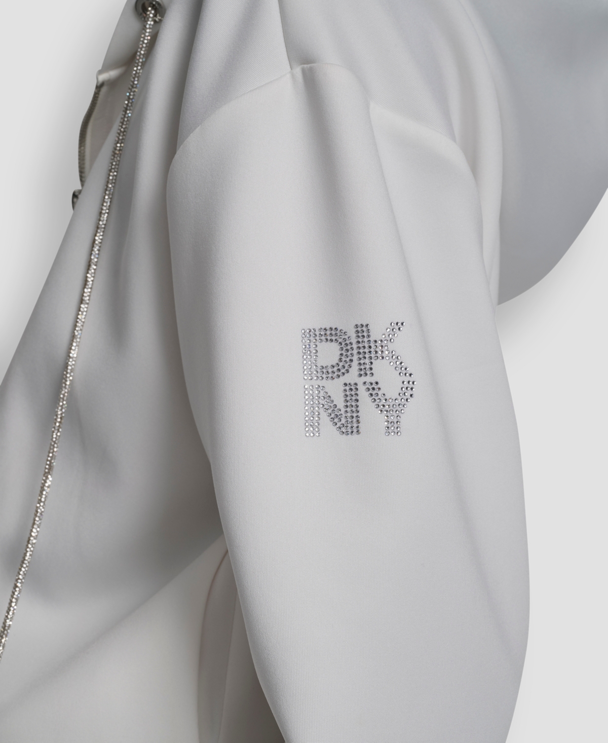 Dkny Women's Long-sleeve Scuba Zip-up Jacket In White