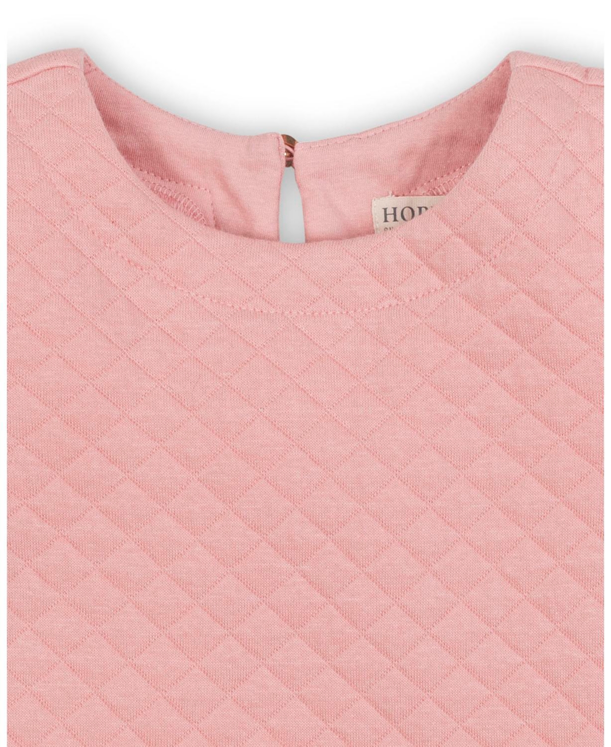 Hope & Henry Little and Big Girls' Long Sleeve Quilted Drop Waist Dress