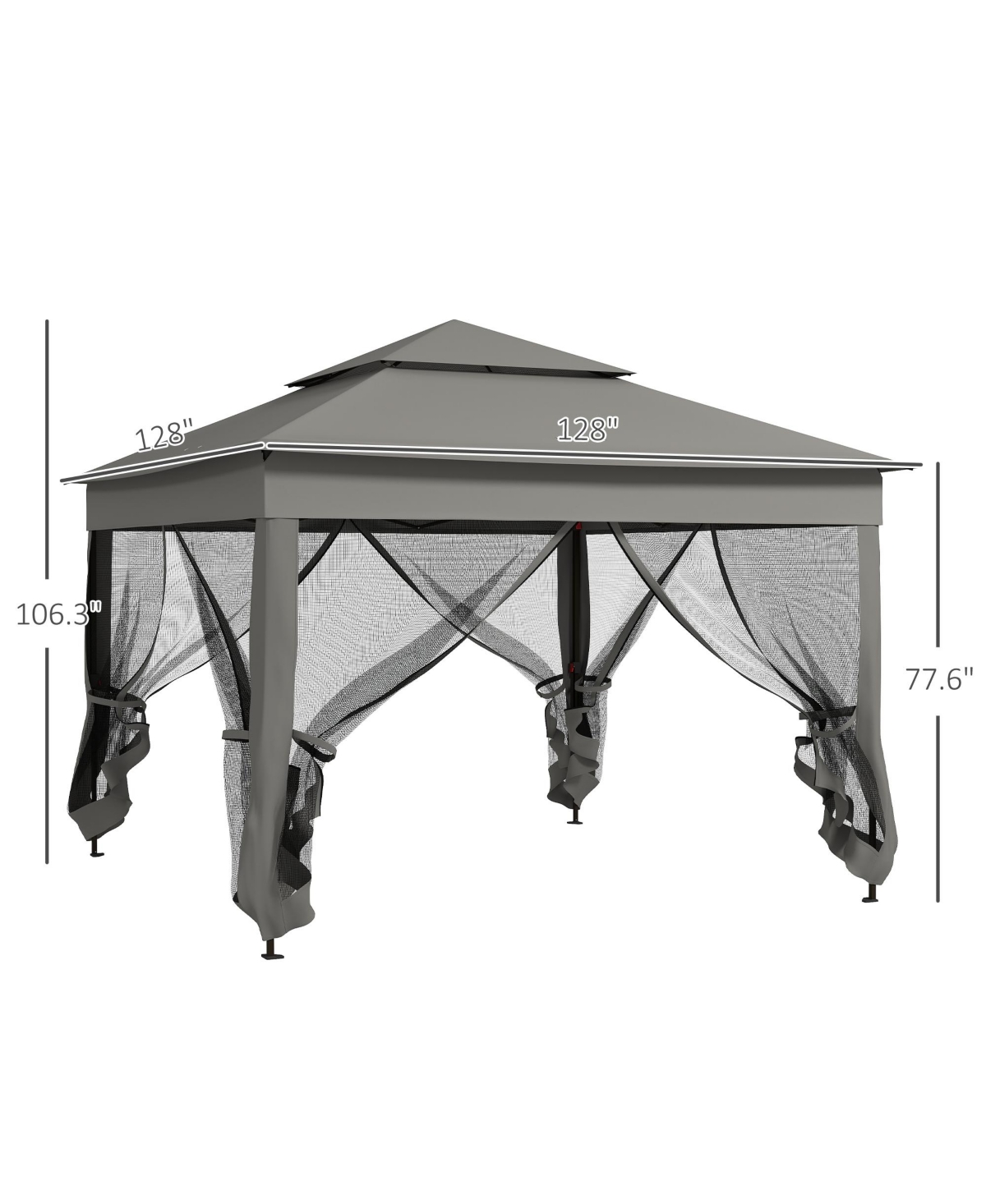 Outsunny 11' x Pop-Up Gazebo Canopy with Carrying Bag