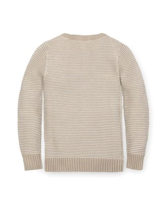 Little and Big Boys' Organic Long Sleeve Crewneck Pullover Sweater