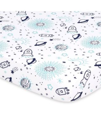 Pack n Play, Mini Crib, Portable Crib or Fitted Playard Sheets for Baby Girl, Mod Floral, Space, 3 Pack Set