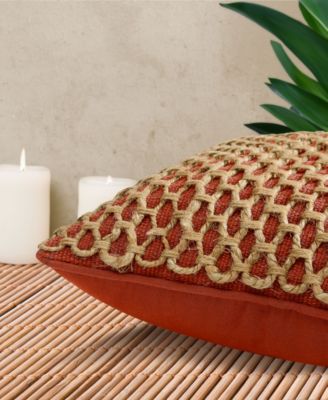 Jada Jute 2-Pc. Decorative Pillows Set, 18" x 18"