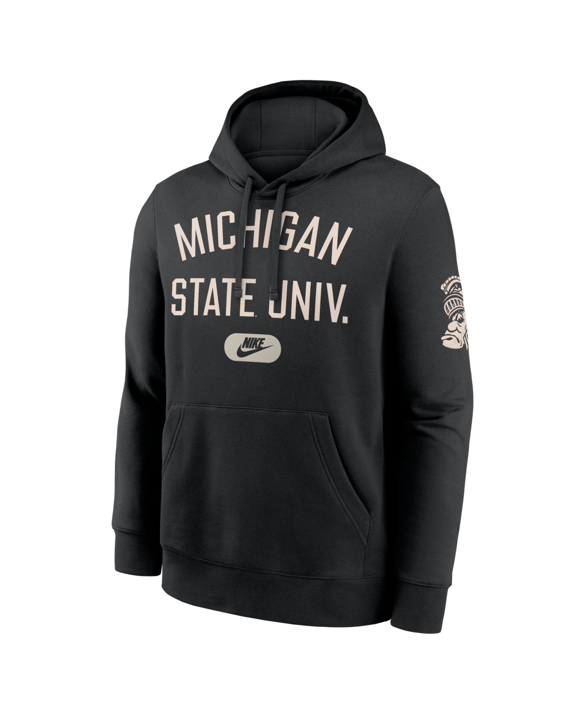 Nike Black Michigan State Spartans Club Fleece Fashion Hoodie In Black