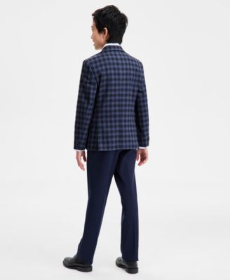 Big Boys Checkered Notch Lapel Jacket