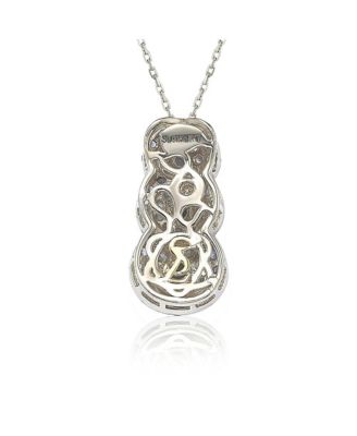 Suzy Levian Sterling Silver Sapphire Graduating Pendant