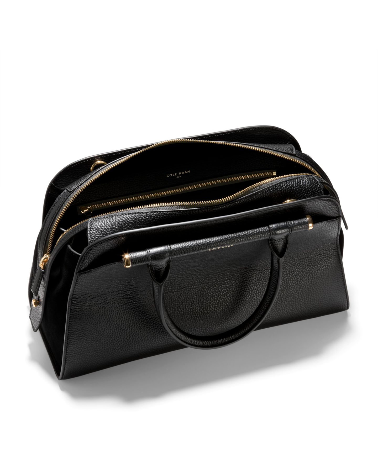 Женская сумка Cole Haan Catherine Large Satchel, цвет: Чёрный — фото 4