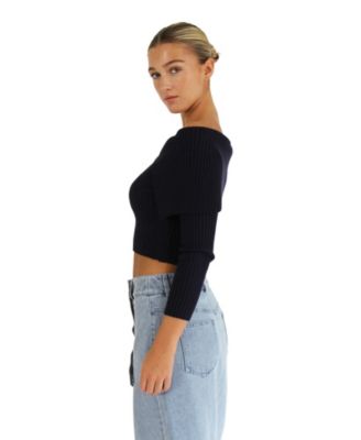 More Than Words Collared Knit Top