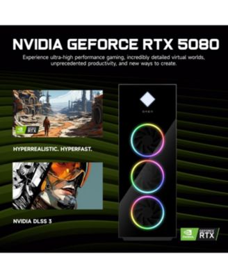 Omen 45L Gaming Tower Desktop Intel Core Ultra 9 285K 16GB RAM NVIDIA GeForce RTX 5080 1TB SSD Storage Windows 11 Home - Black