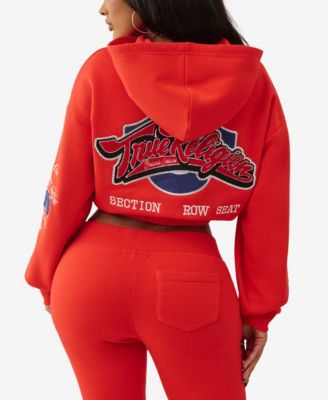 Women's Crystal Patched Zip Hoodie