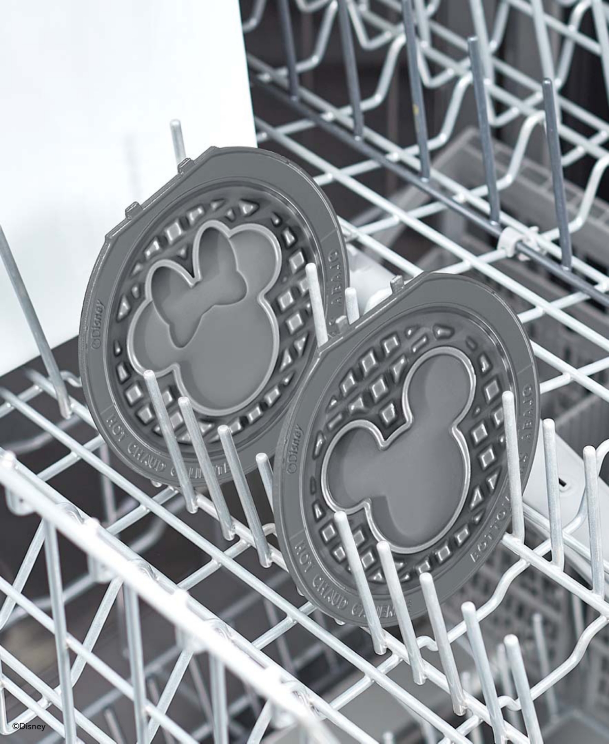 Dash Disney Multimaker Mini 2-pc. Plate Pack With Mickey And Minnie Head In Gray