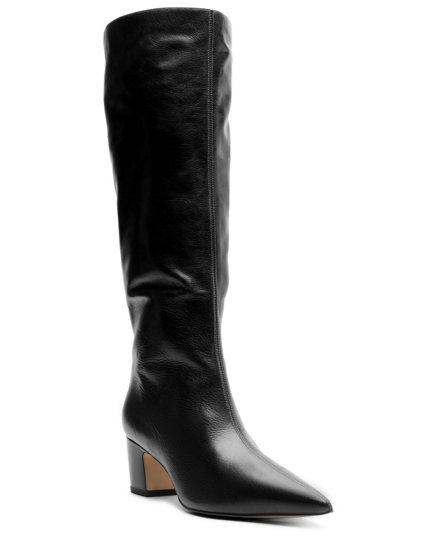 Женские ботинки Arezzo Julie Mid Block Heel Tall, цвет: Чёрный — фото 1