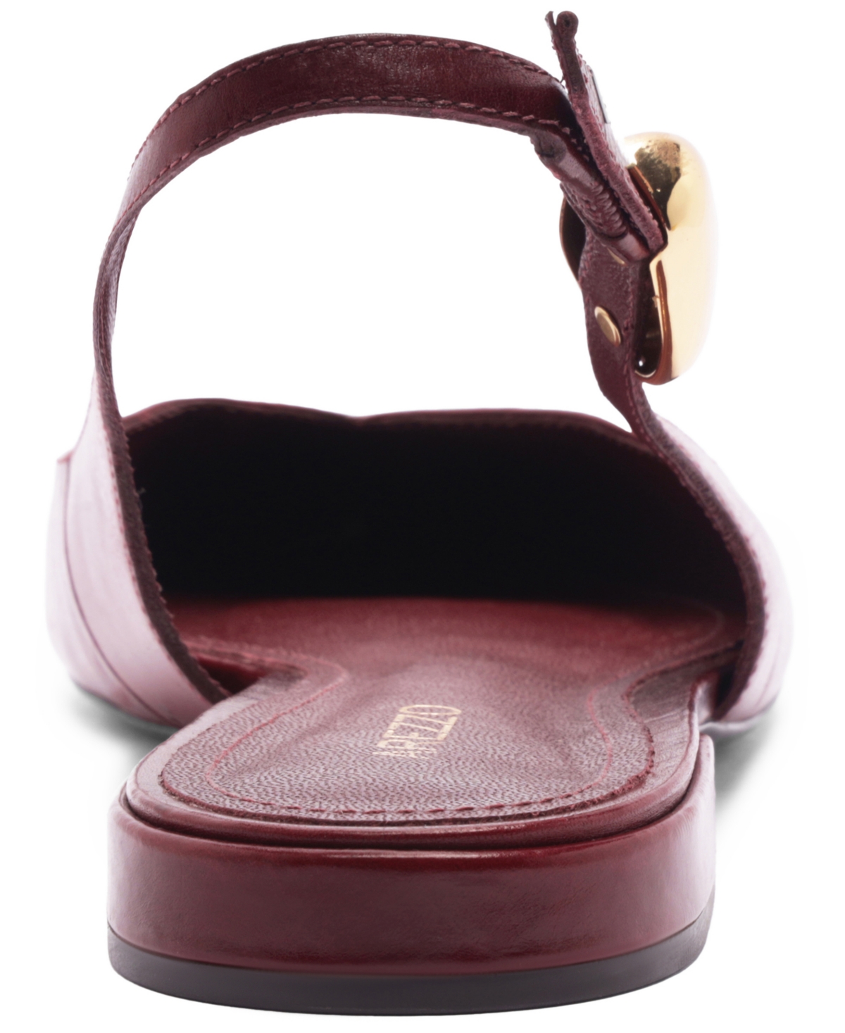 Arezzo Farrah Slingback Pointed Toe Flat In Burgundy