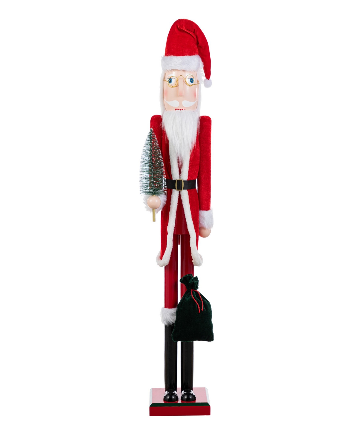 Glitzhome 42" Wooden Christmas Santa Nutcracker In Multi