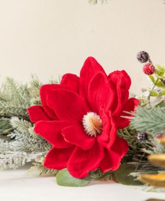 Christmas Magnolia Berry Garlands, Set of 2