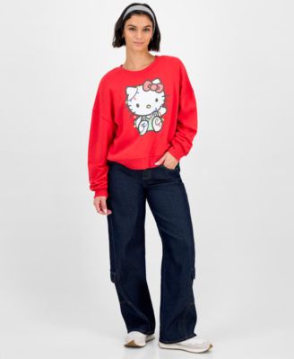 Juniors' Hello Kitty Christmas Lights Sweatshirt