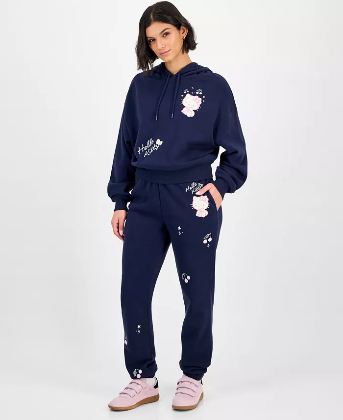 Juniors' Hello Kitty Fleece  Hoodie - thumbnail 4