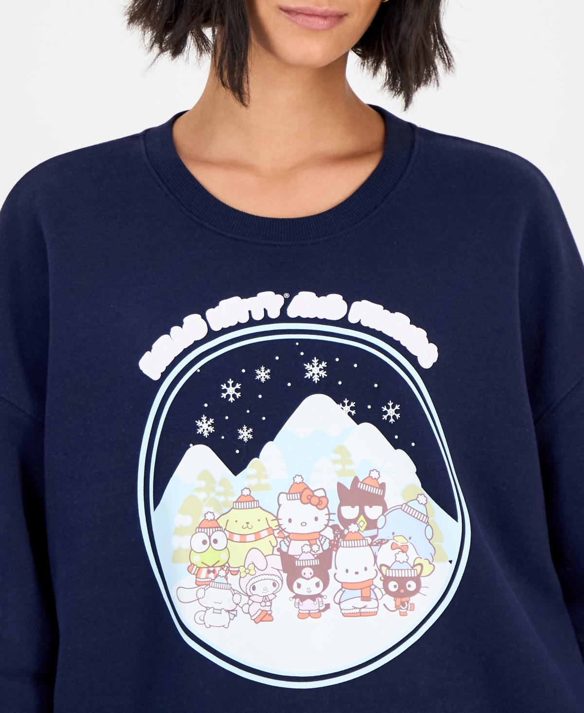 Grayson Threads, The Label Hello Kitty & Friends Fleece Sweatshirt In Blue