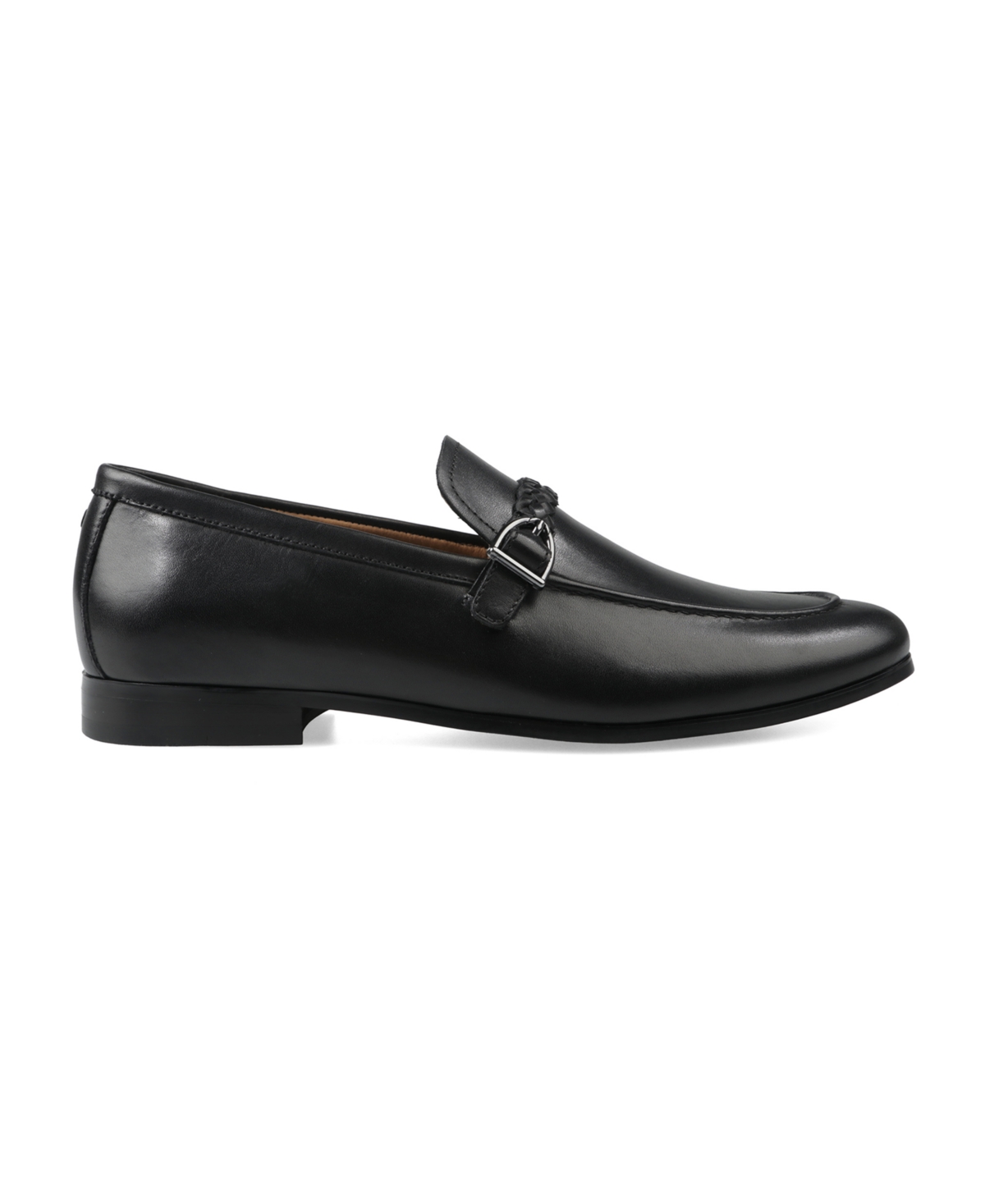 Bar Iii Men's Johnniey Leather Block Heel Loafers, Macy's Exclusive In Black
