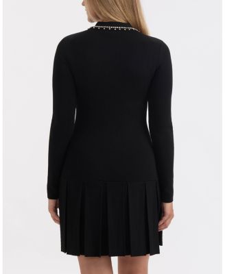 Women's Embellished Collar Knit Dress