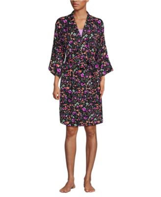 Women's Matte Satin 2 Piece Pajama Set - Nightgown and Robe