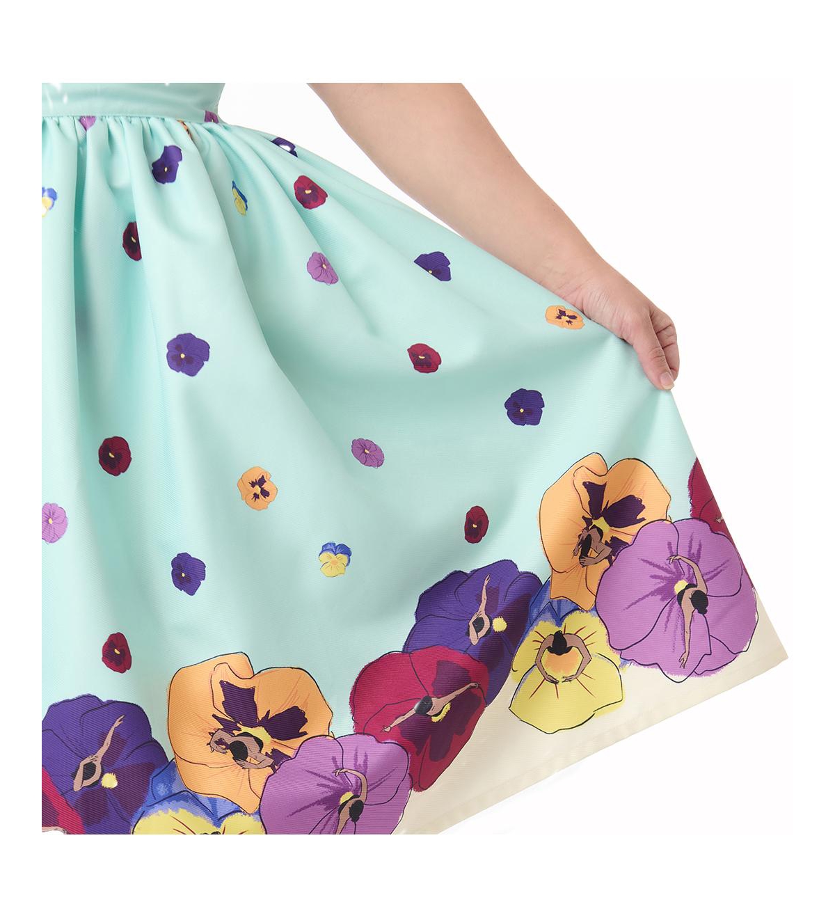 Unique Vintage Plus Printed Woven Gellar Swing Skirt