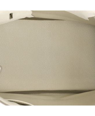 Pre-Owned Hermes Birkin 30 Handbag Light Clemence with Palladium Hardware