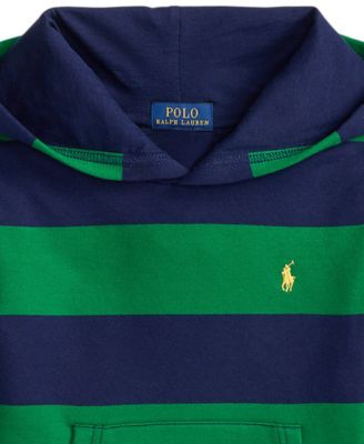 Toddler and Little Boys Rugby-Stripe Fleece Hoodie